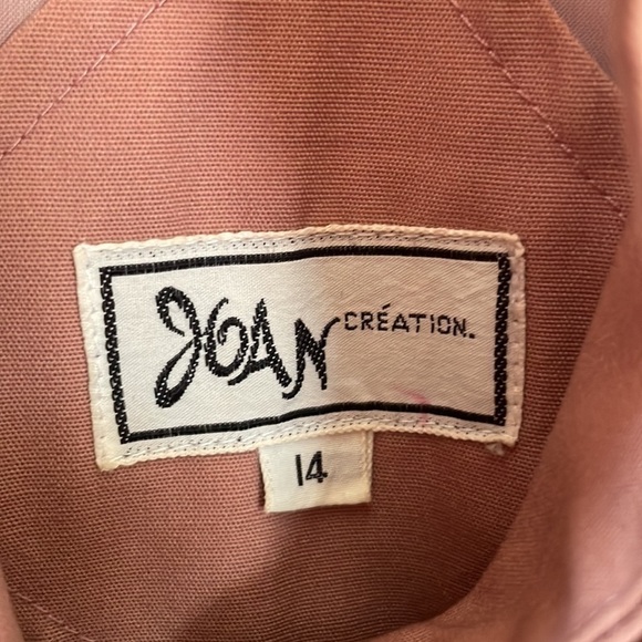 Vintage Joan Creation Blush Pink Trench Coat size 14 - Picture 5 of 11